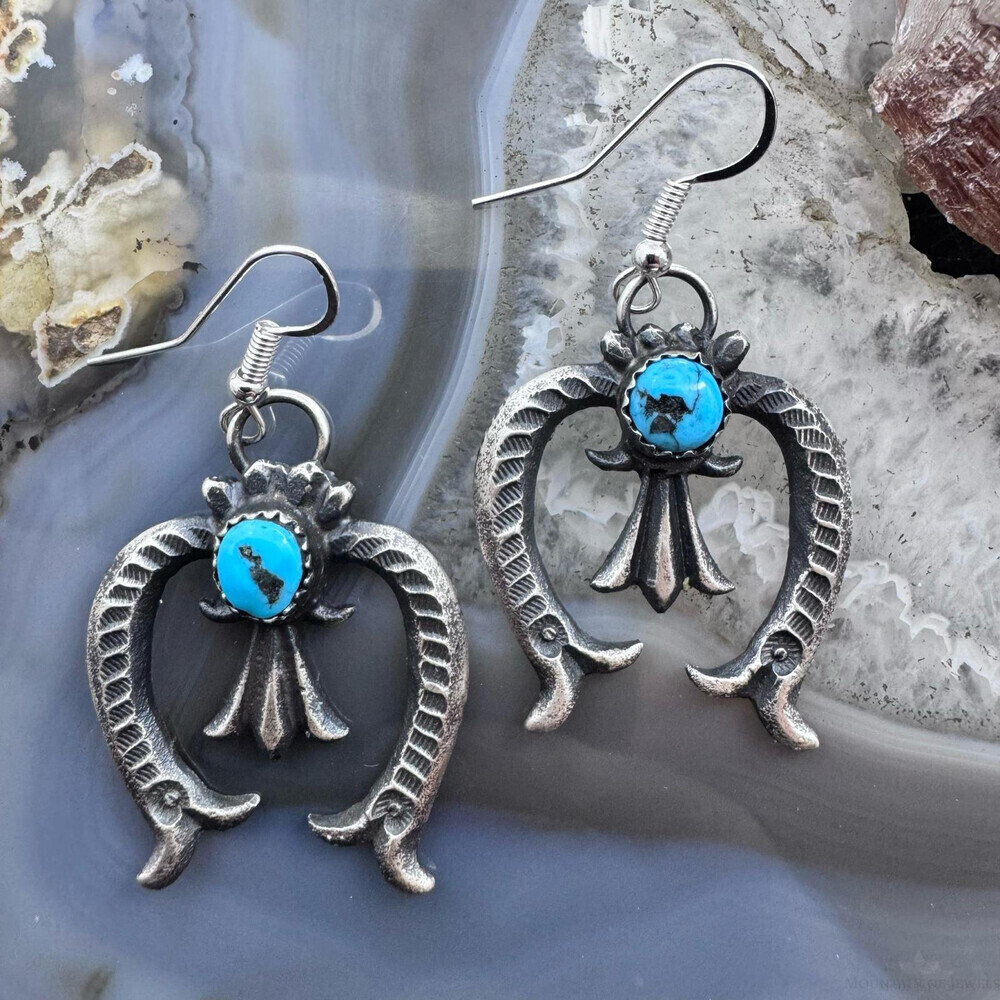 Eva & Linberg Billah Sterling Oval Turquoise Naja Dangle Earrings For Women #2